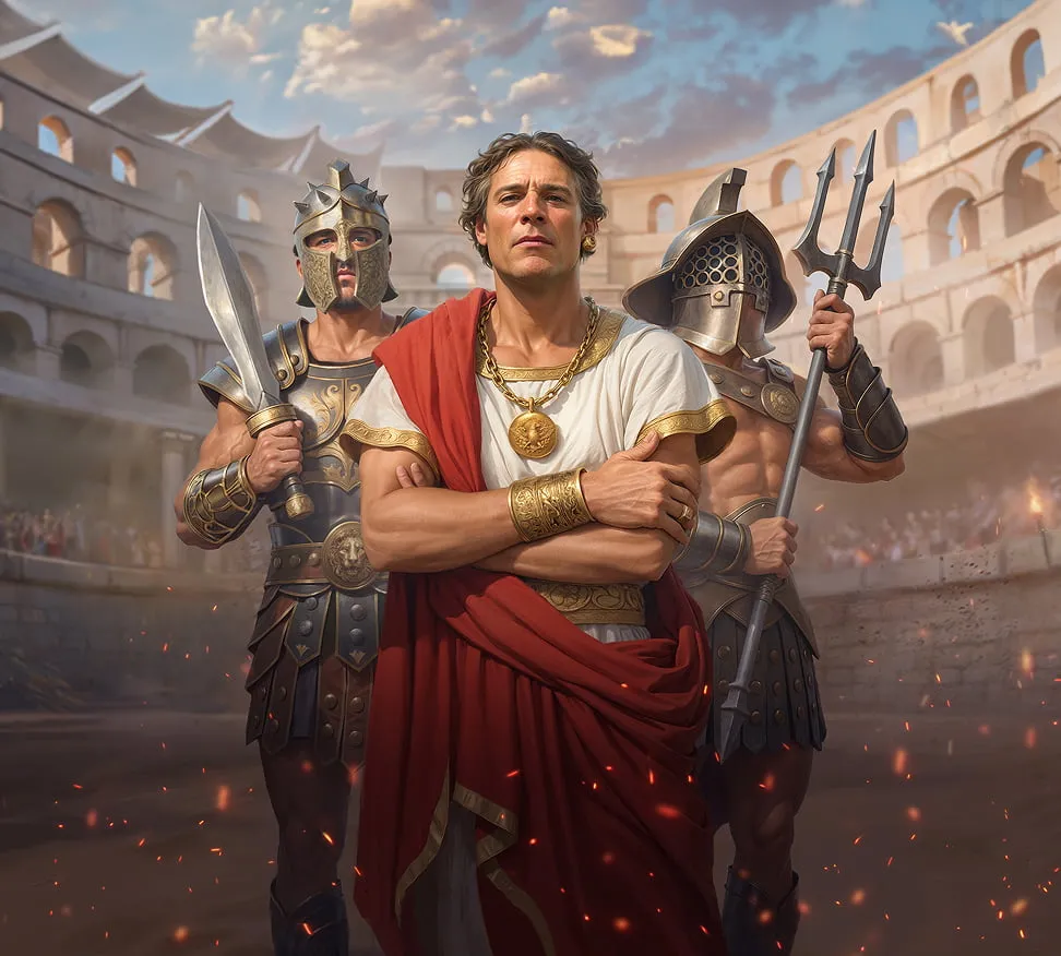 Lanista Casino Emperor vibe illustration